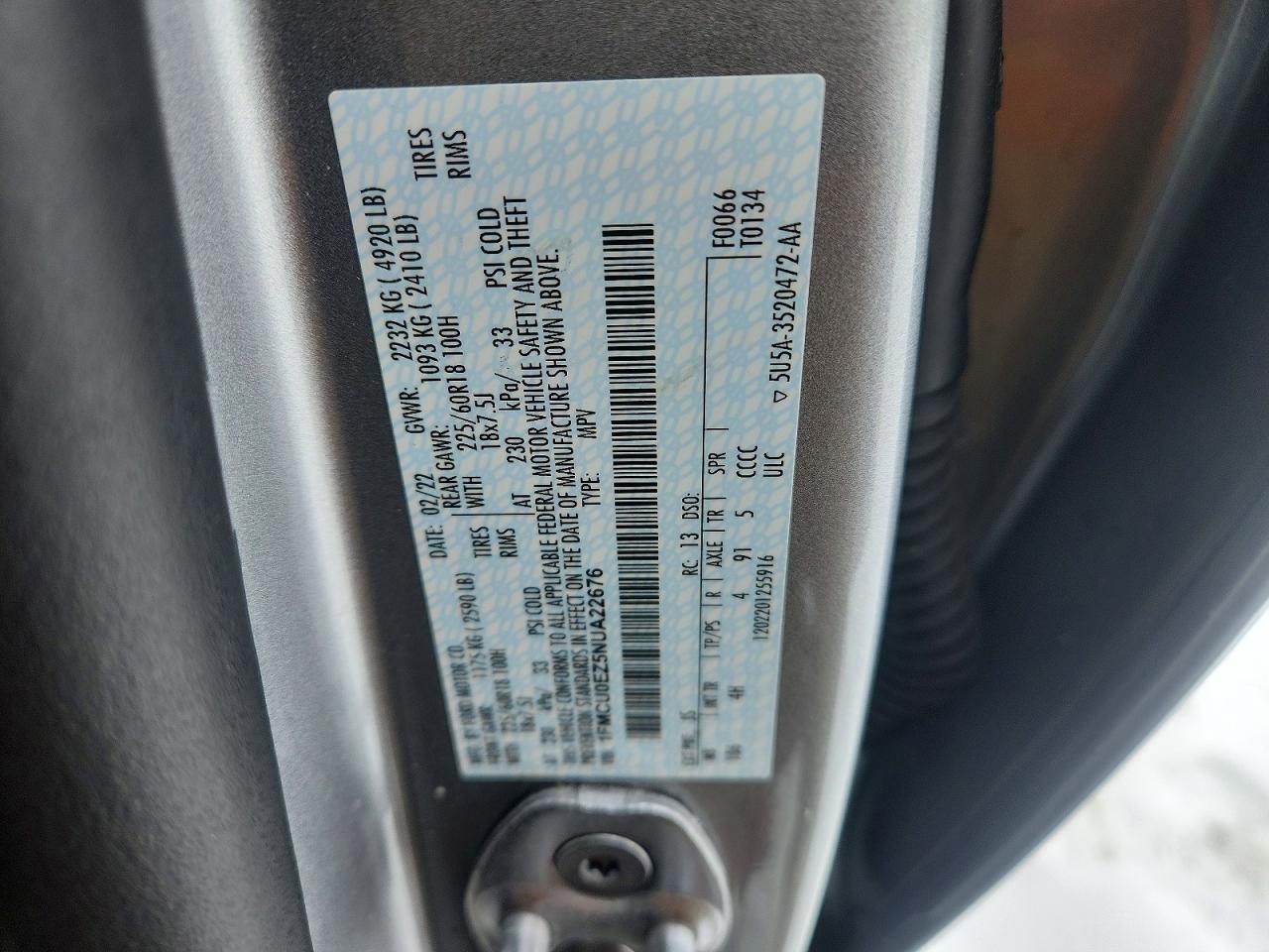 2022 FORD ESCAPE HYBRID SE photo 25