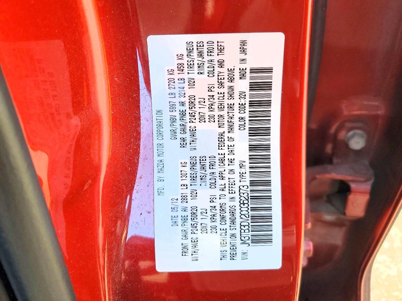 2012 MAZDA CX-9 photo 25