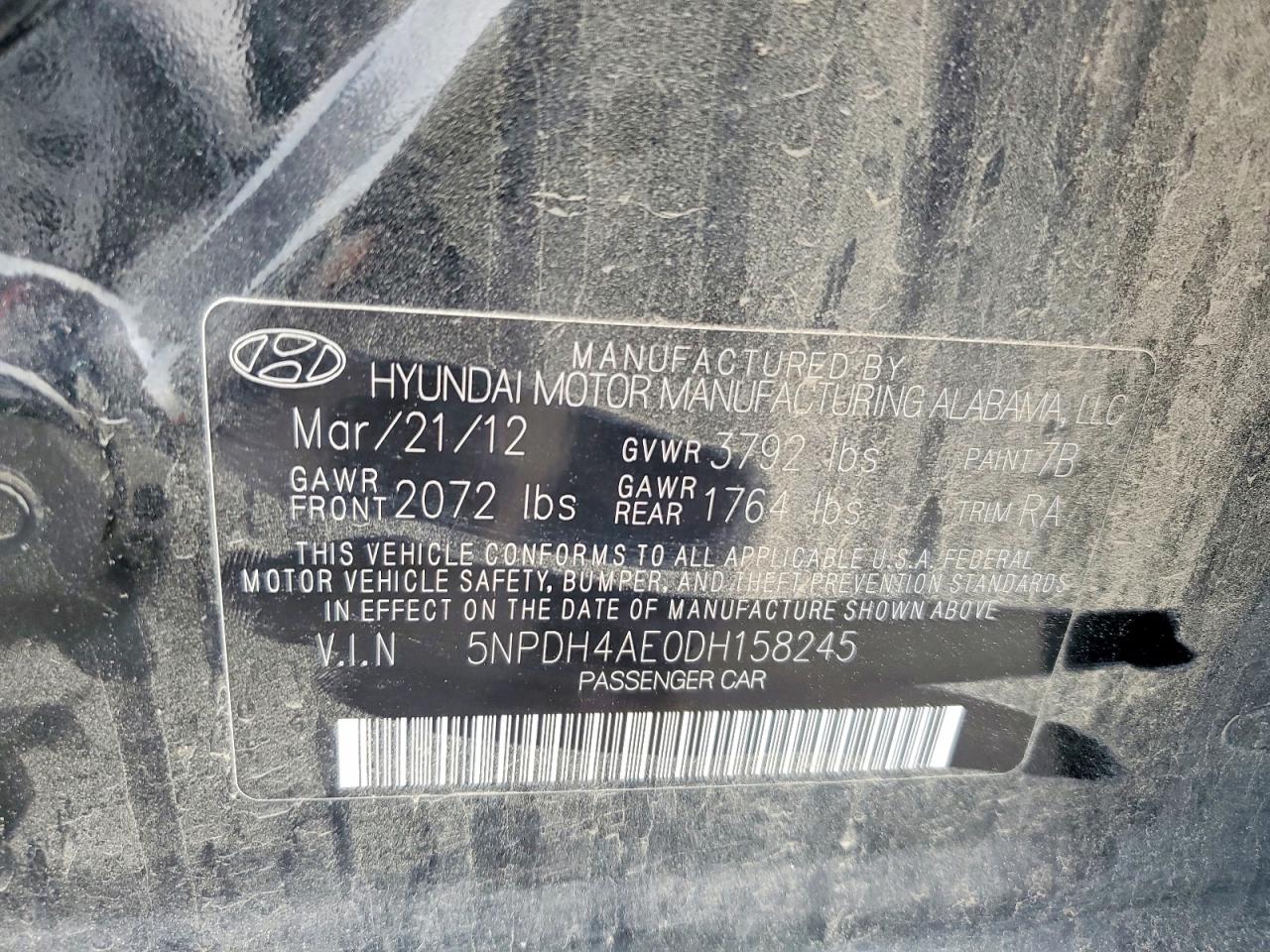 2013 HYUNDAI ELANTRA GLS photo 23