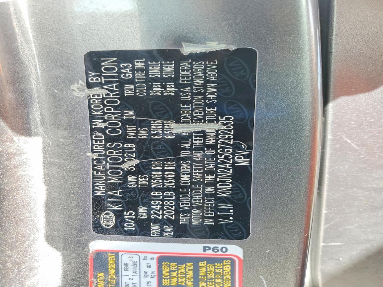 2016 KIA SOUL BASE photo 12