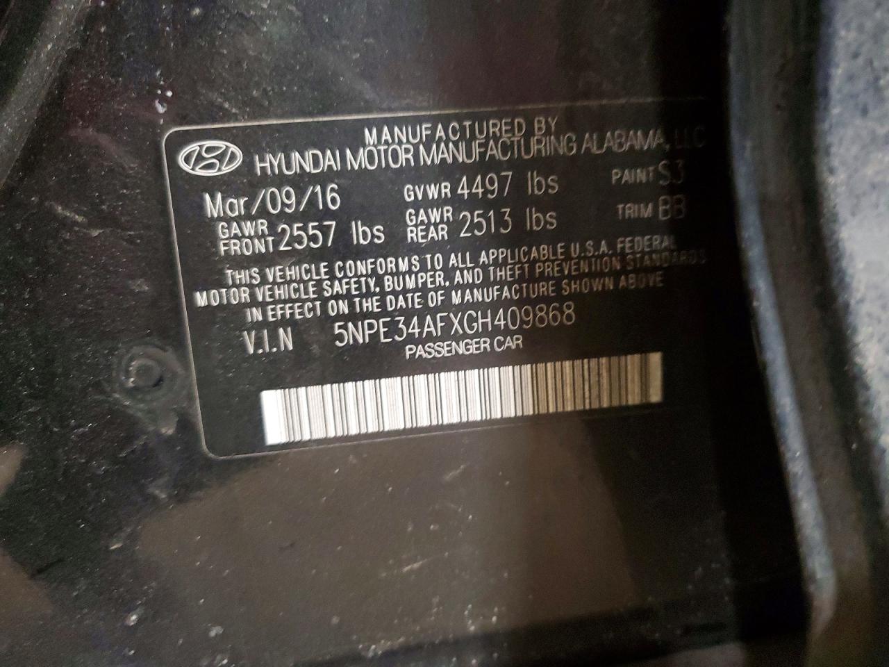 2016 HYUNDAI SONATA LIMITED photo 25