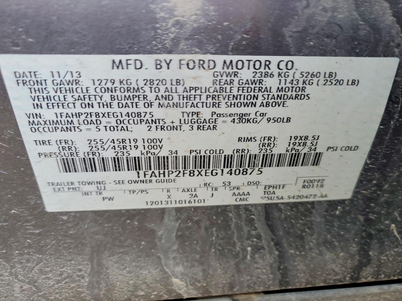 2014 FORD TAURUS photo 13
