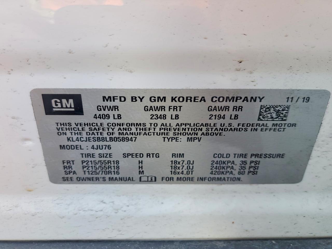 2020 BUICK ENCORE PREFERRED photo 40
