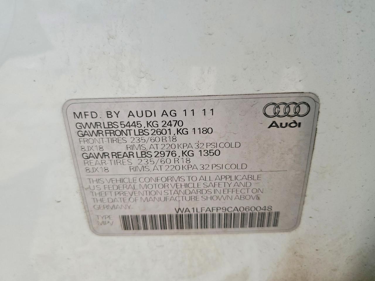 2012 AUDI Q5 PREMIUM PLUS photo 13