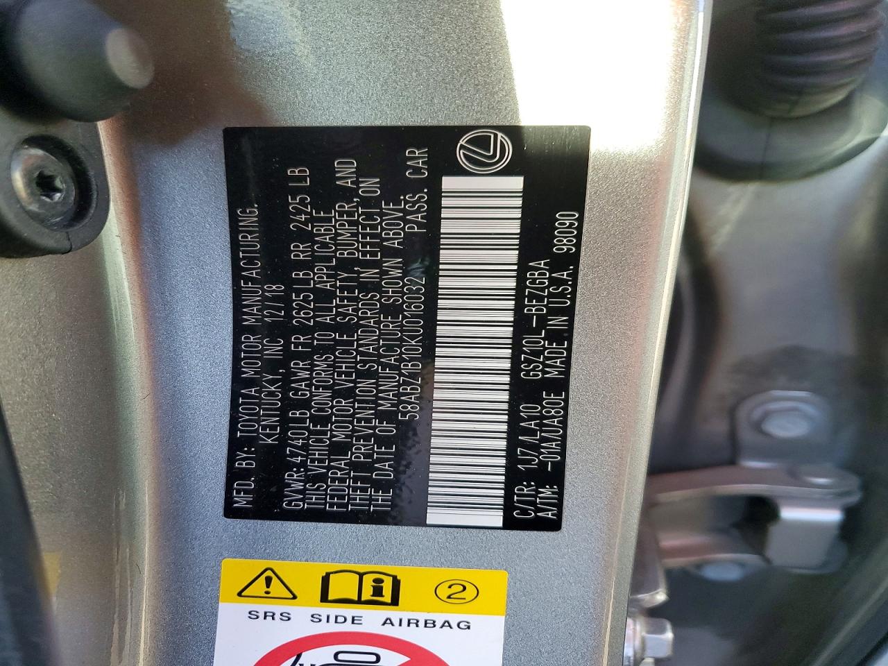 2019 LEXUS ES 350 photo 23