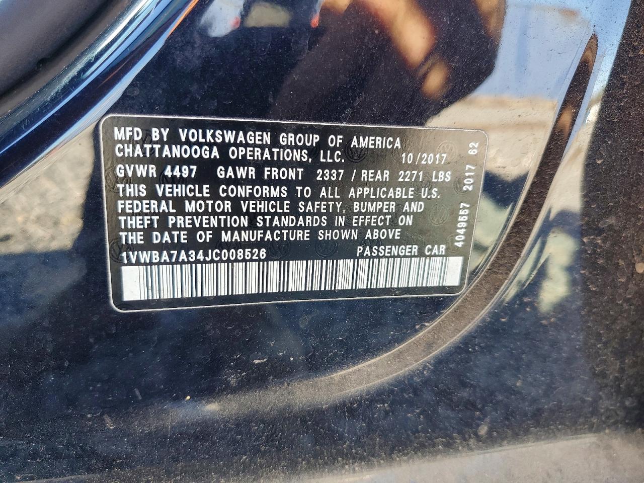 2018 VOLKSWAGEN PASSAT SE photo 12