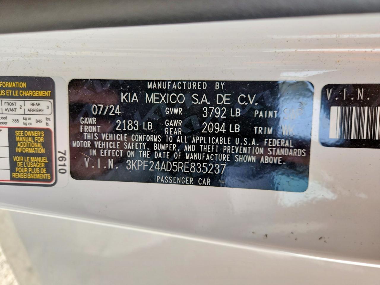 2024 KIA FORTE LX photo 23