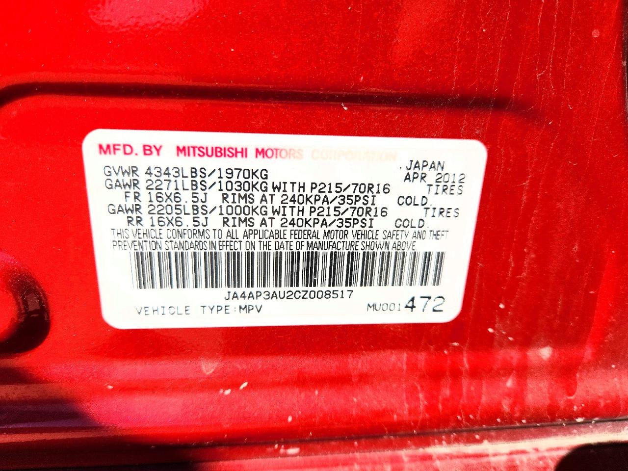 2012 MITSUBISHI OUTLANDER SPORT ES photo 27