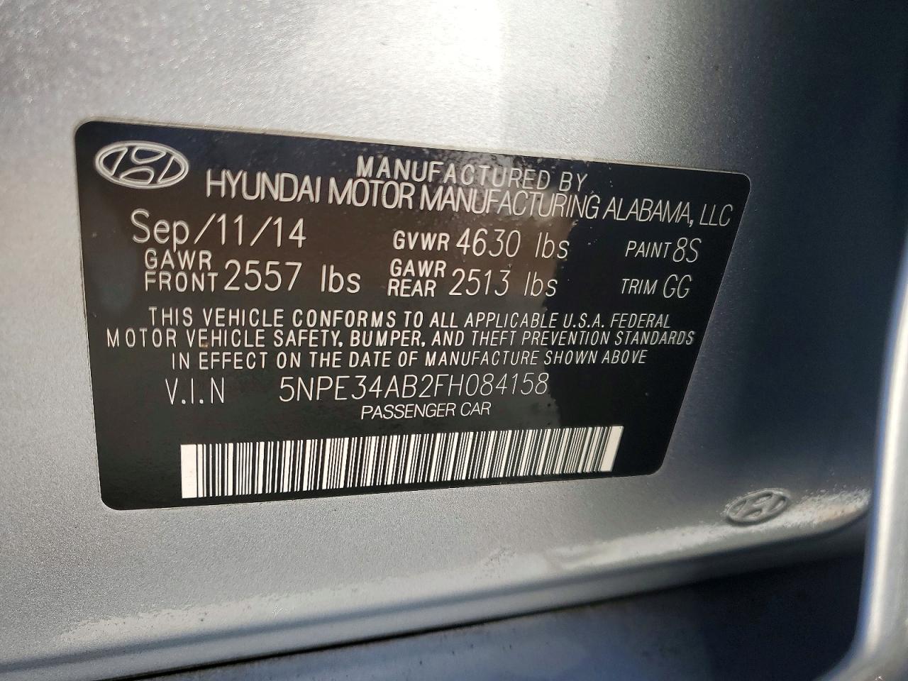 2015 HYUNDAI SONATA SPORT 2.0T photo 23