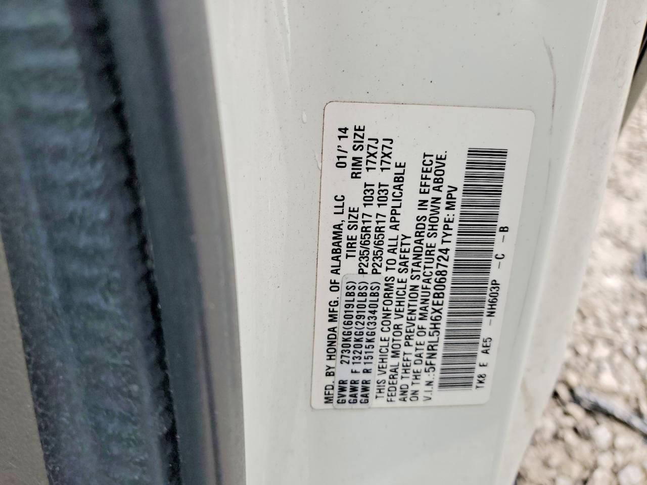 2014 HONDA ODYSSEY EXL photo 13