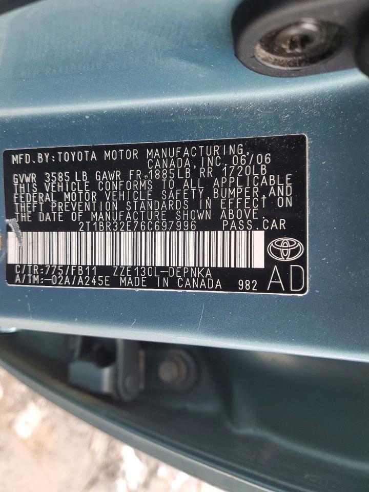 2006 TOYOTA COROLLA LE photo 12