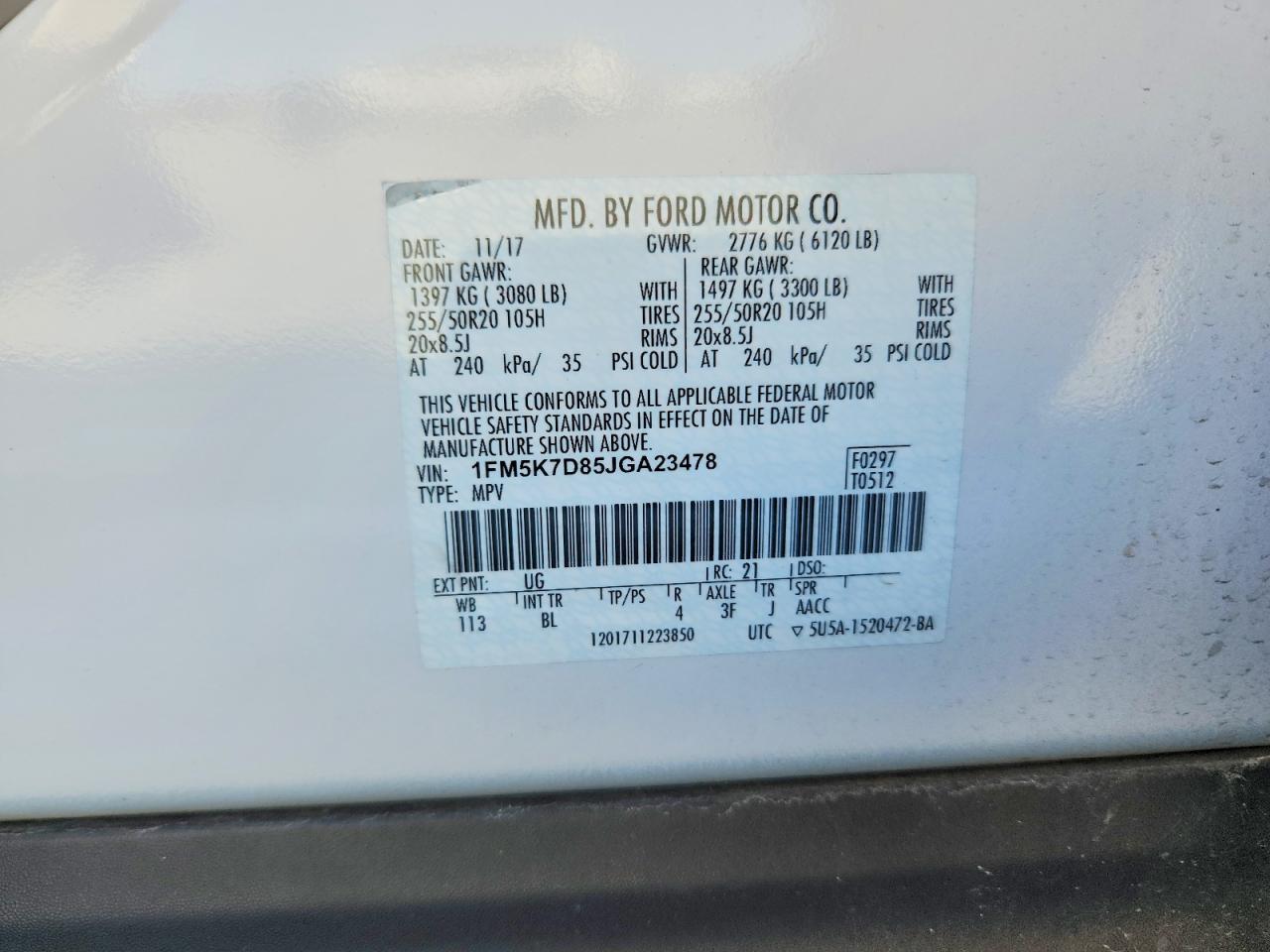 2018 FORD EXPLORER XLT photo 37