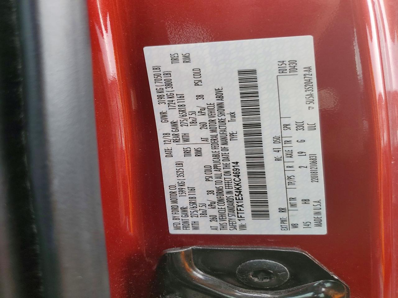 2019 FORD F150 SUPER CAB photo 23