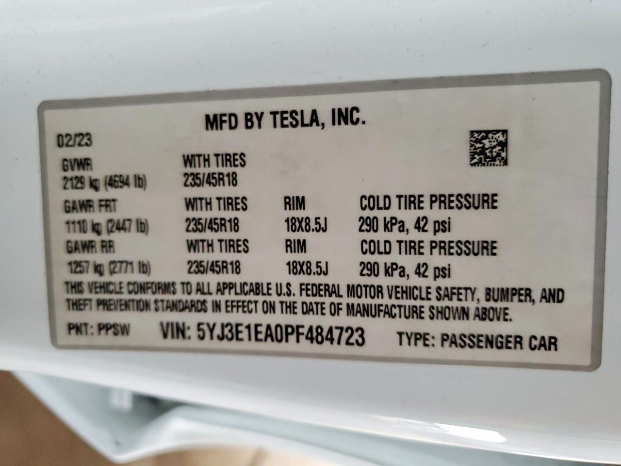 2023 TESLA MODEL 3 photo 34