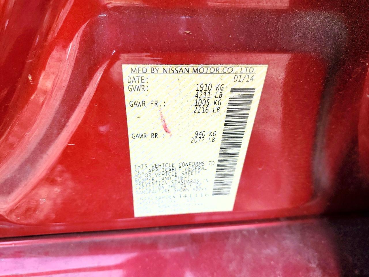 2014 NISSAN ALTIMA 2.5 photo 12