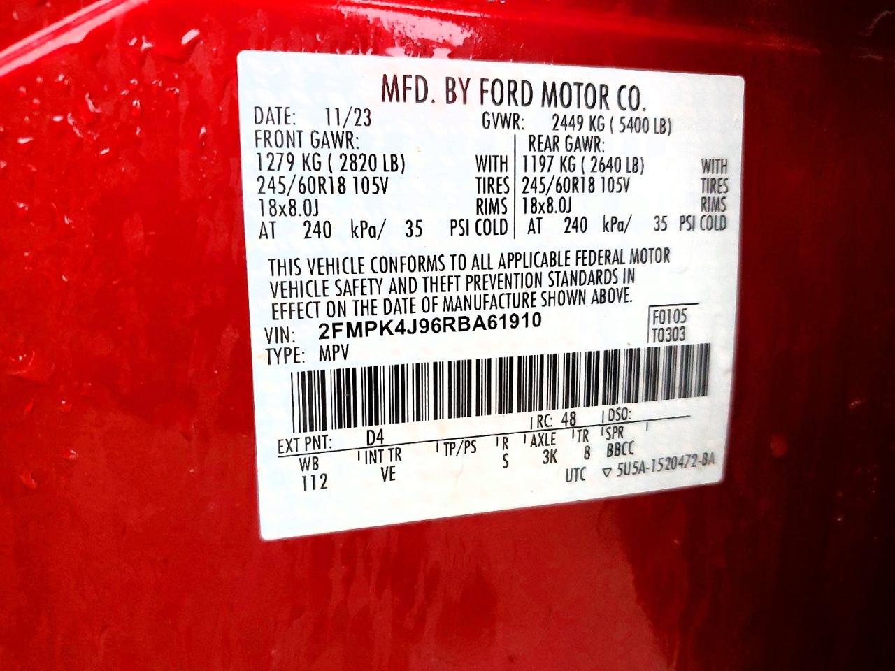 2024 FORD EDGE SEL photo 40