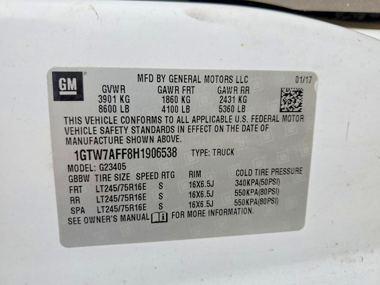 2017 GMC SAVANA 2500 CARGO UTILITY / SERVICE VAN photo 13