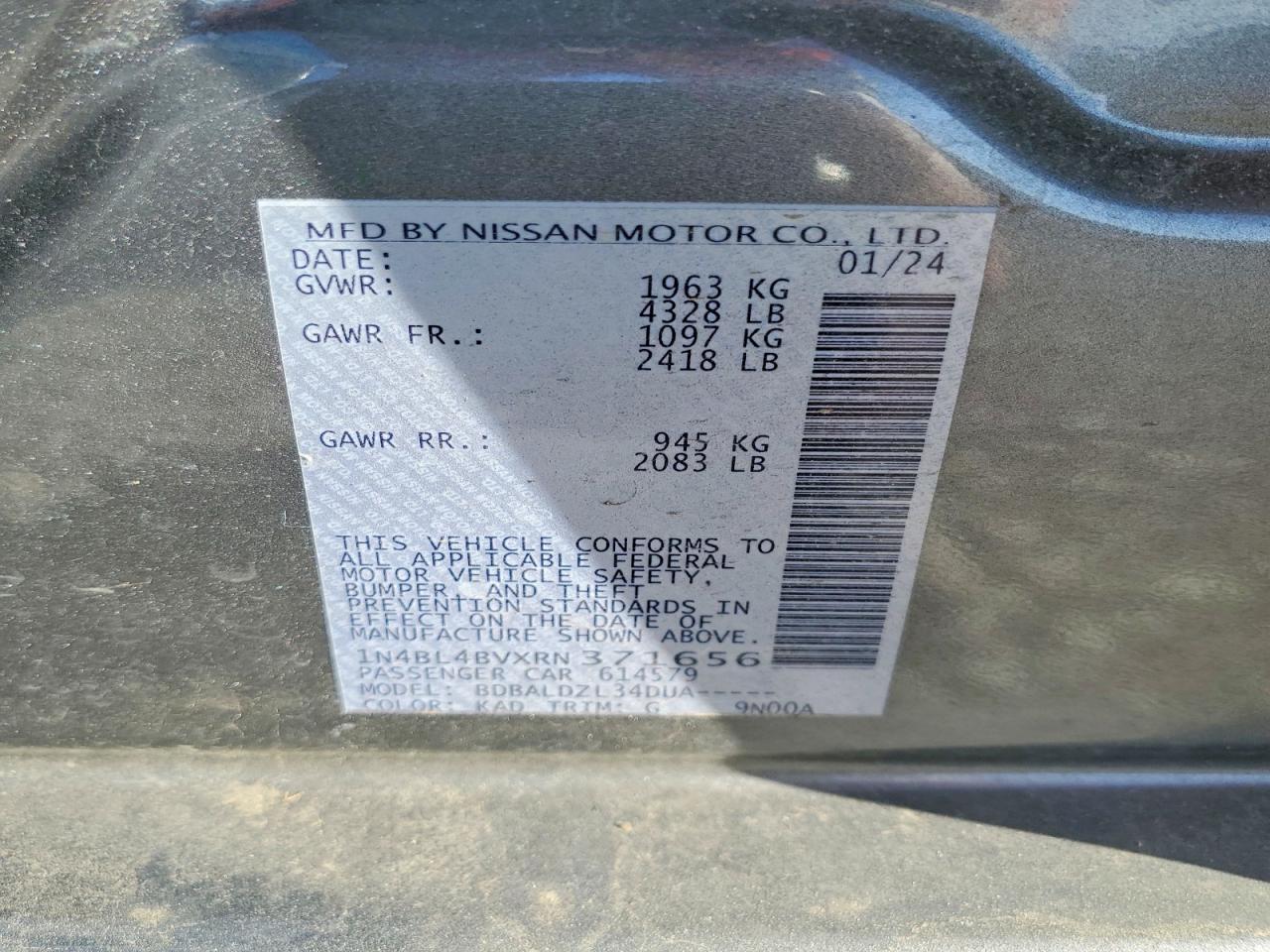 2024 NISSAN ALTIMA S photo 25