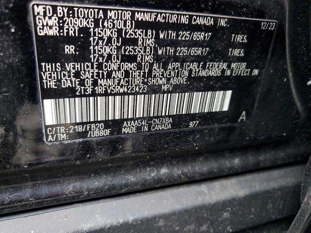 2024 TOYOTA RAV4 LE photo 13