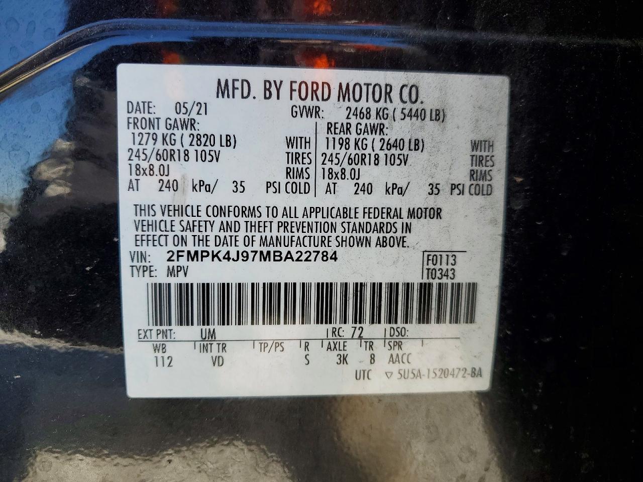 2021 FORD EDGE SEL photo 12