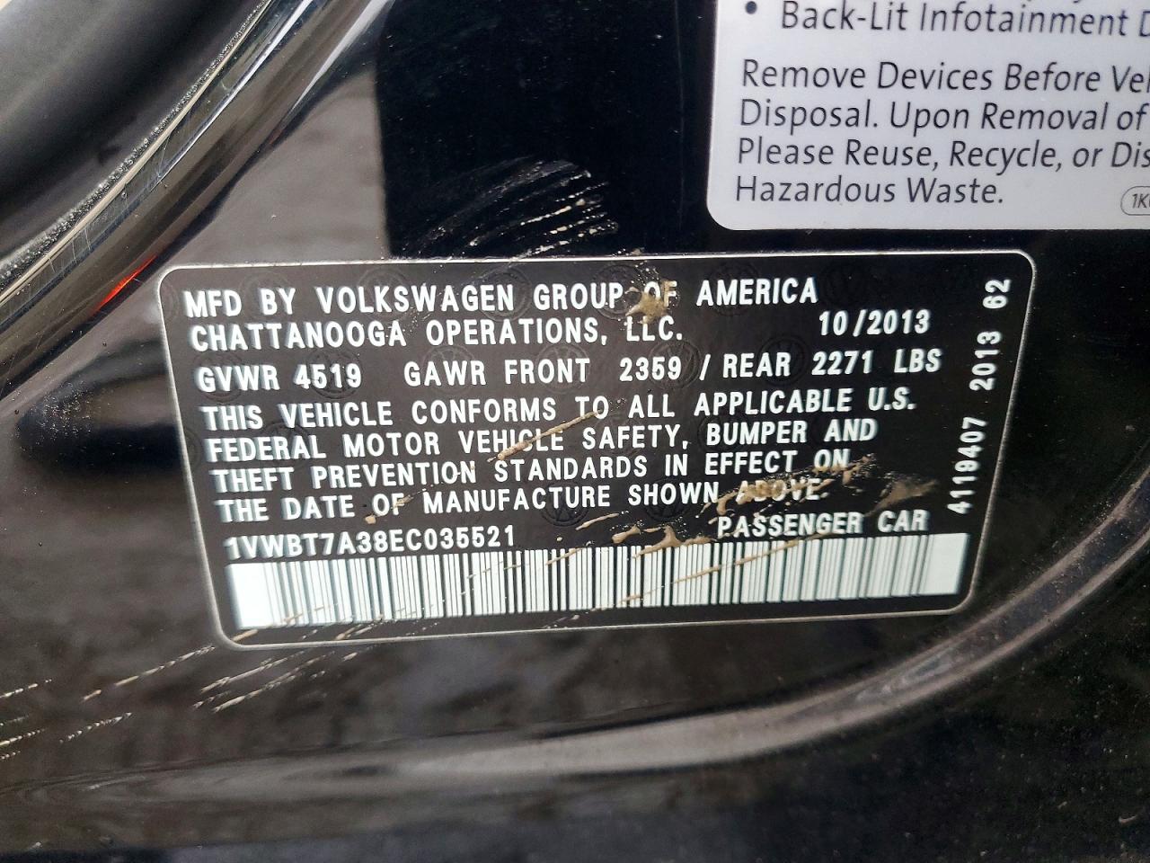 2014 VOLKSWAGEN PASSAT SE photo 23