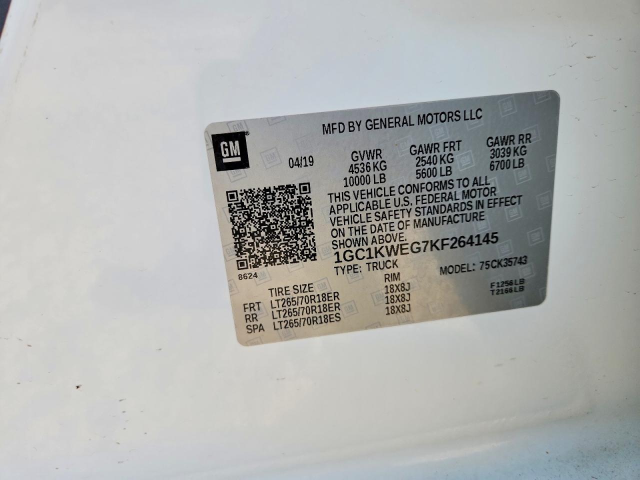 2019 CHEVROLET SILVERADO K3500 LT photo 23