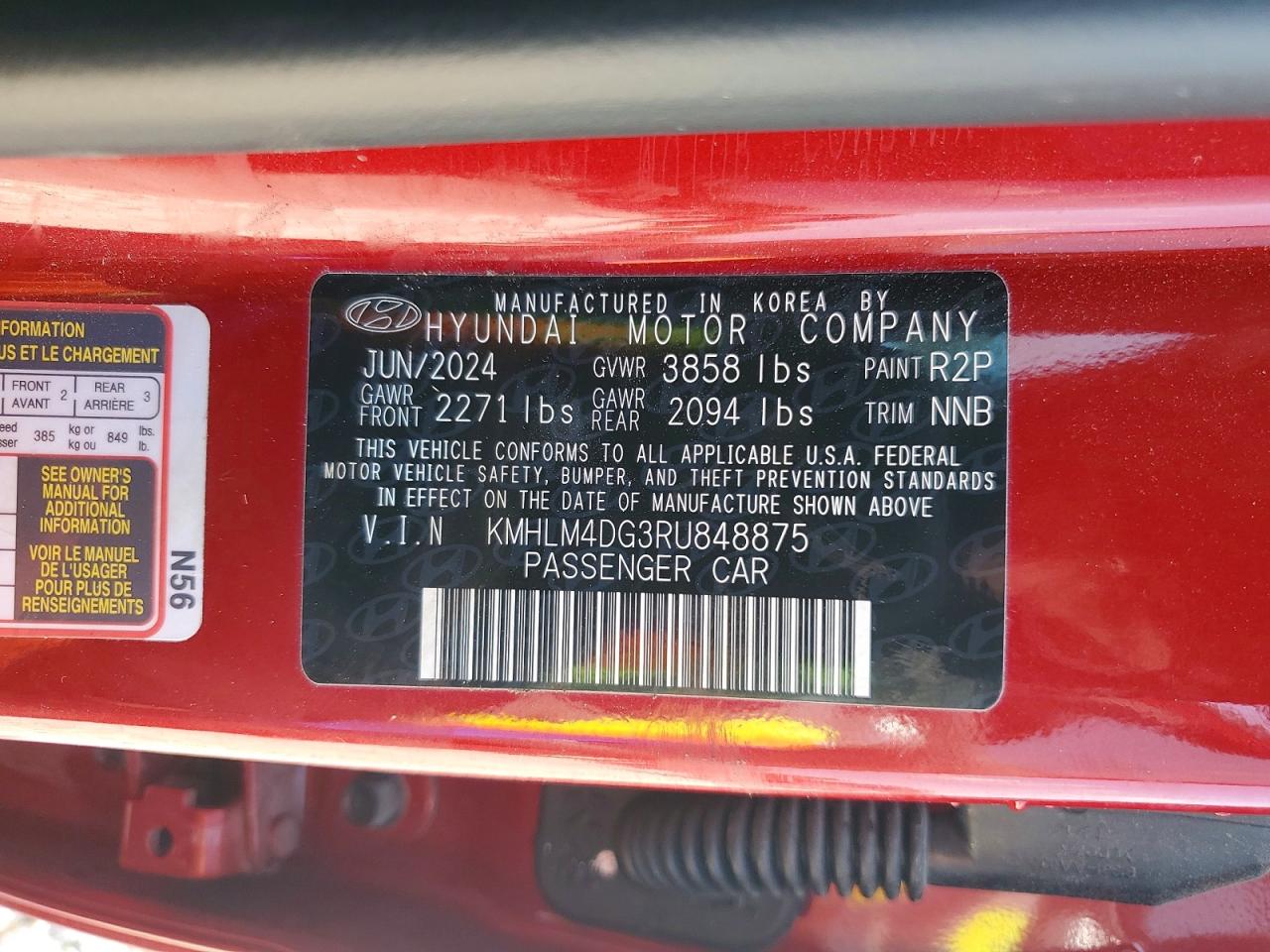2024 HYUNDAI ELANTRA SEL photo 23