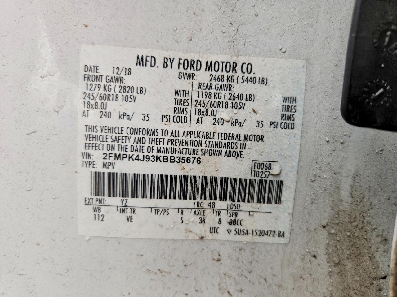 2019 FORD EDGE SEL photo 25