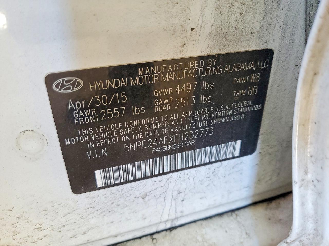 2015 HYUNDAI SONATA SE photo 34