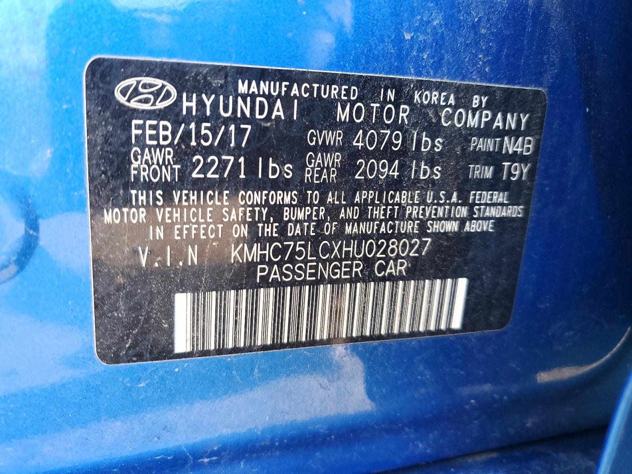 2017 HYUNDAI IONIQ SEL photo 12