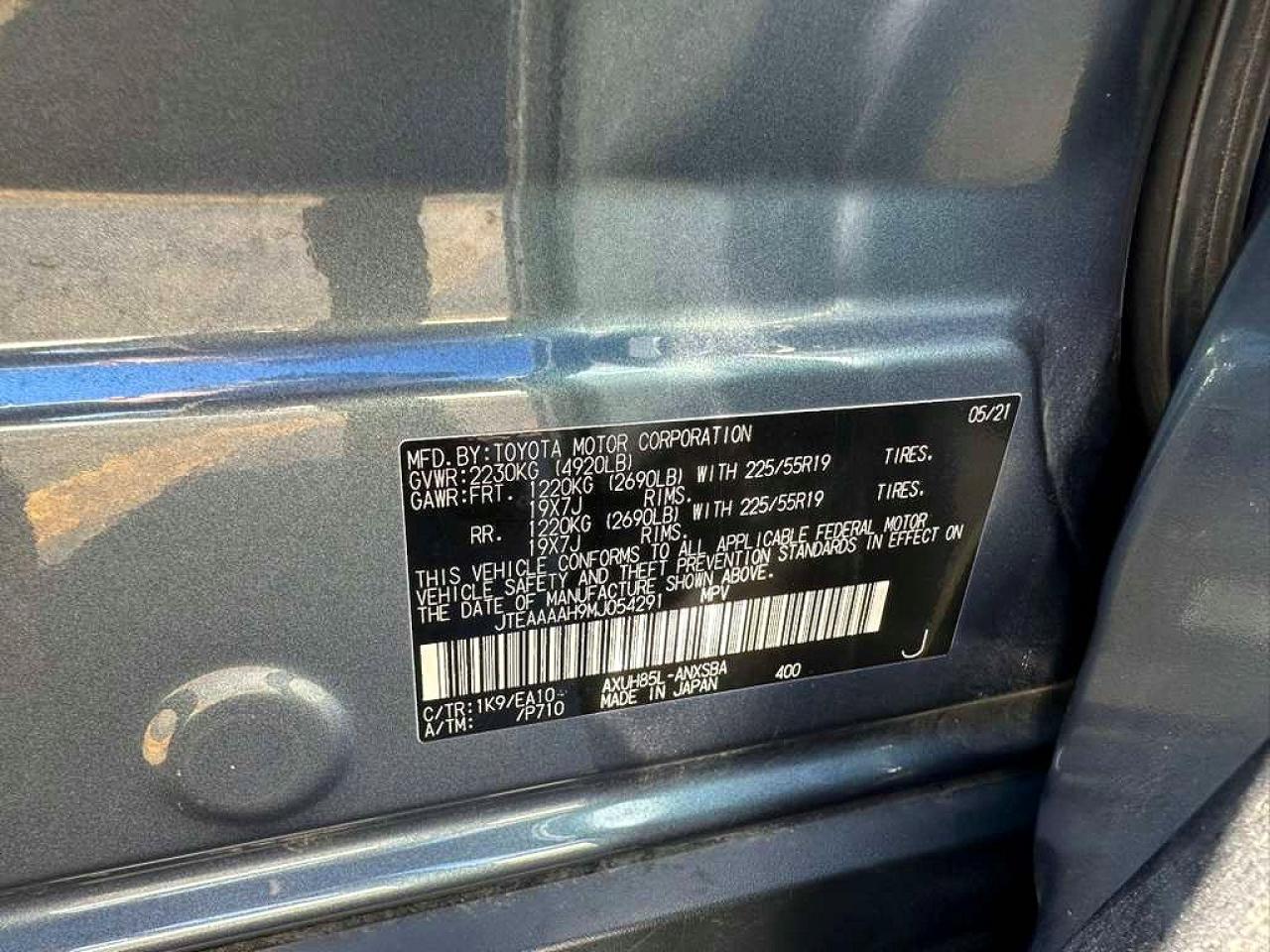 2021 TOYOTA VENZA photo 10