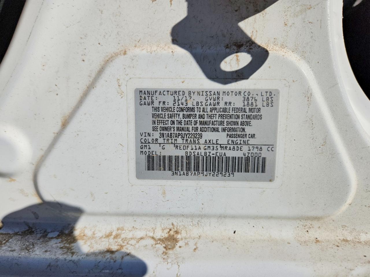 2018 NISSAN SENTRA S photo 37