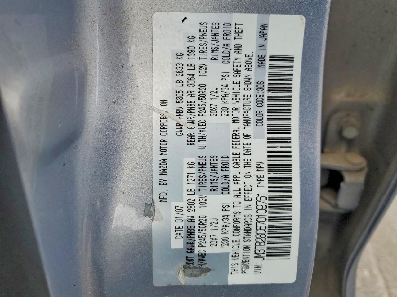 2007 MAZDA CX-9 photo 25
