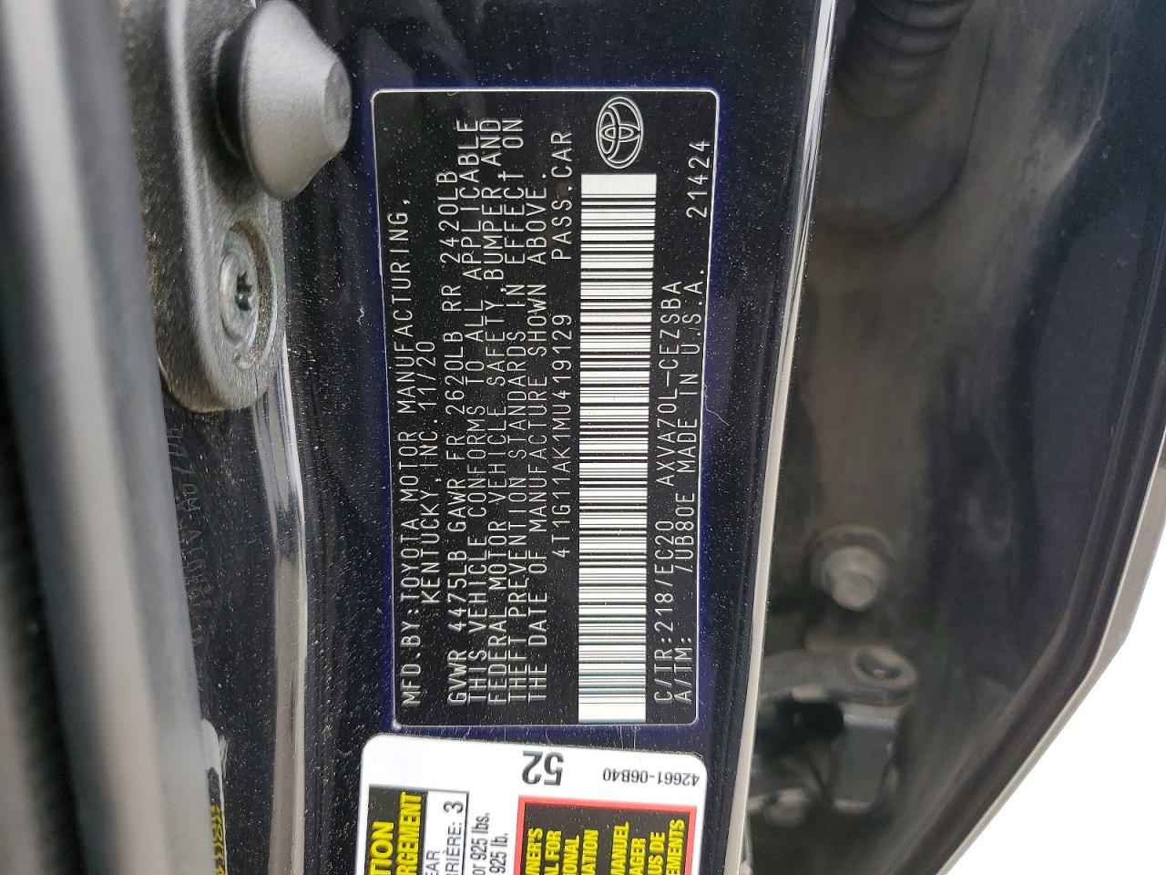 2021 TOYOTA CAMRY SE NIGHT SHADE photo 13