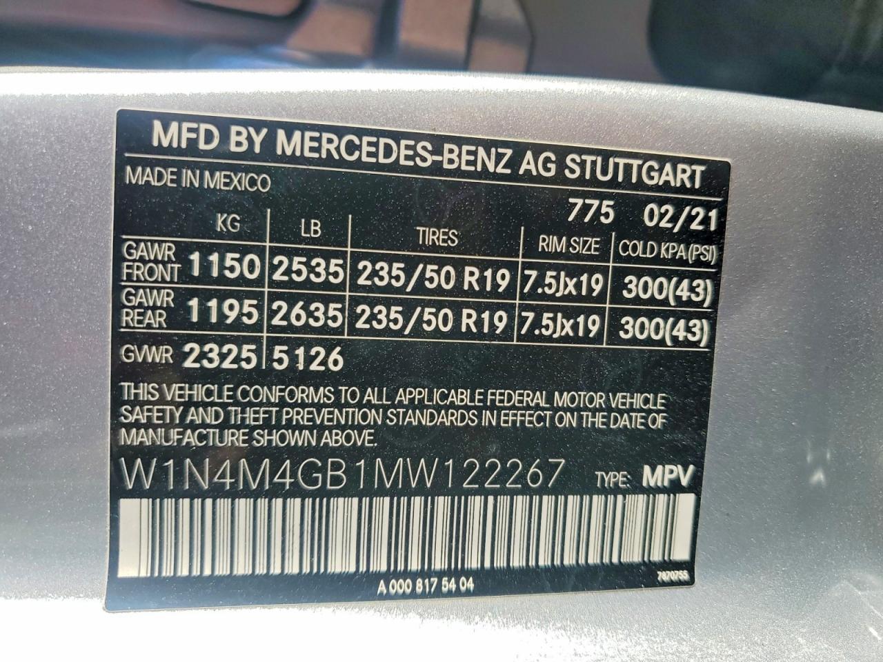 2021 MERCEDES-BENZ GLB 250 photo 25