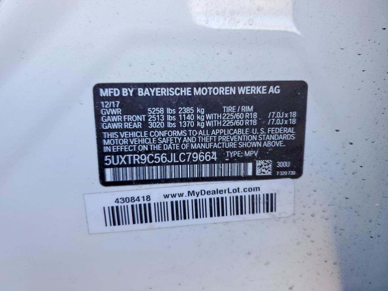 2018 BMW X3 XDRIVE30I photo 13