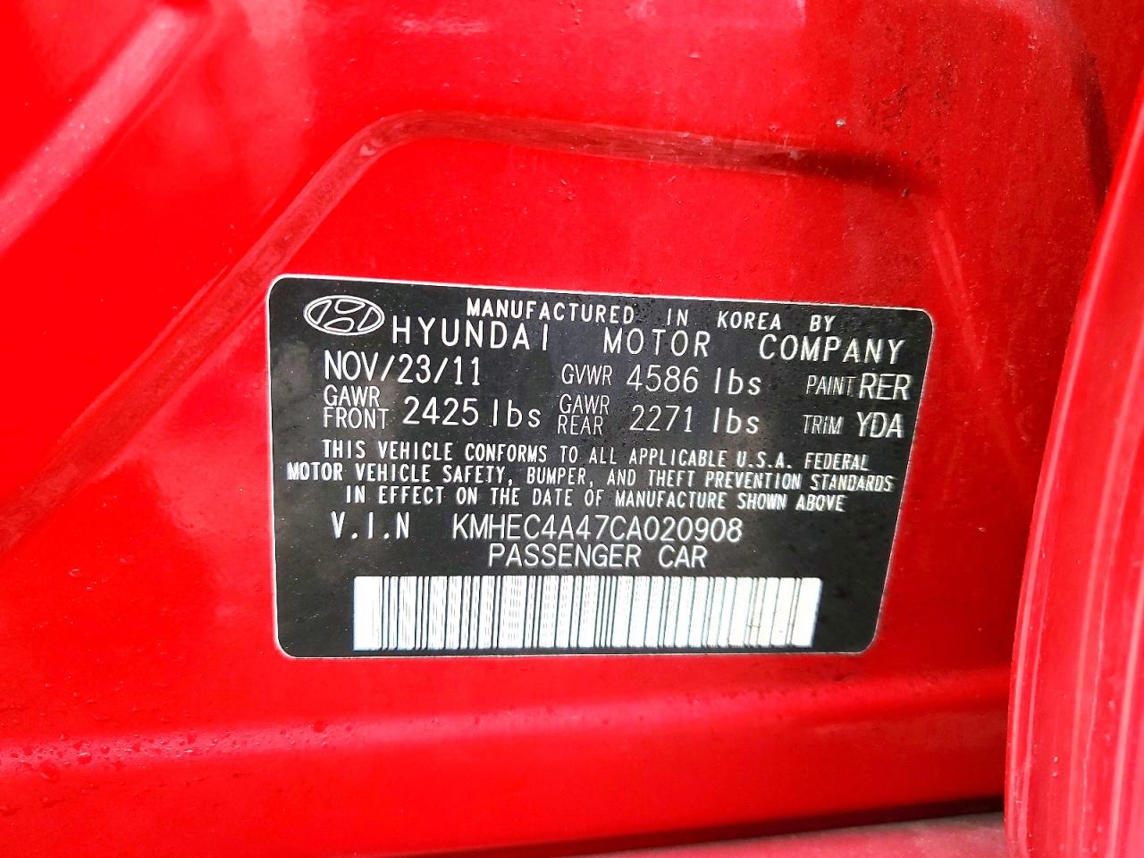 2012 HYUNDAI SONATA HYBRID photo 12