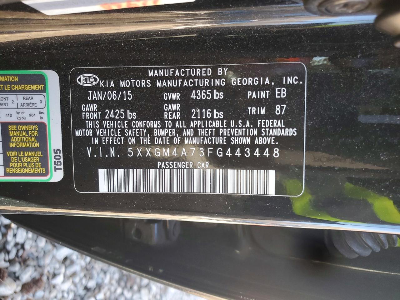 2015 KIA OPTIMA LX photo 12