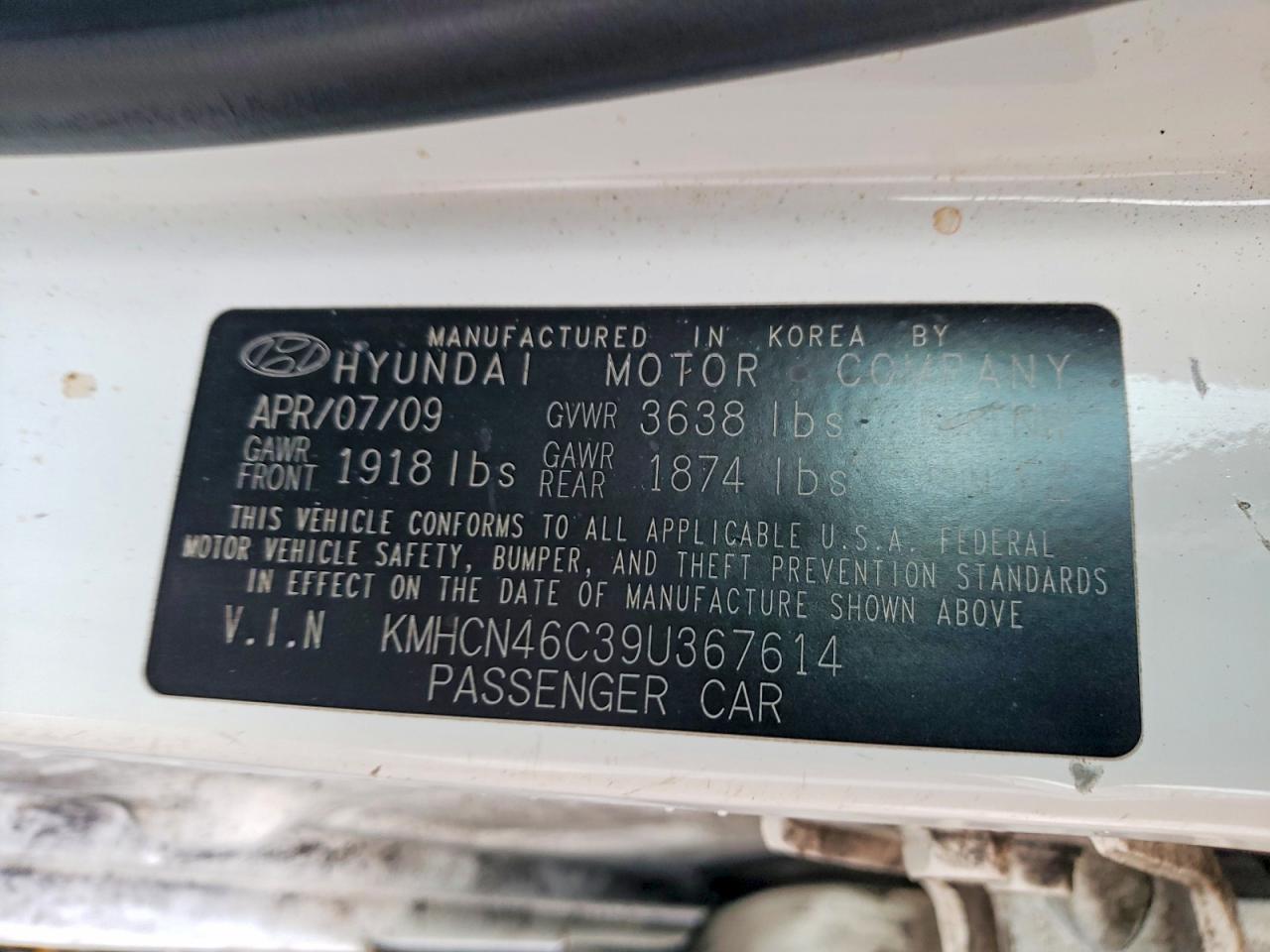 2009 HYUNDAI ACCENT GLS photo 34