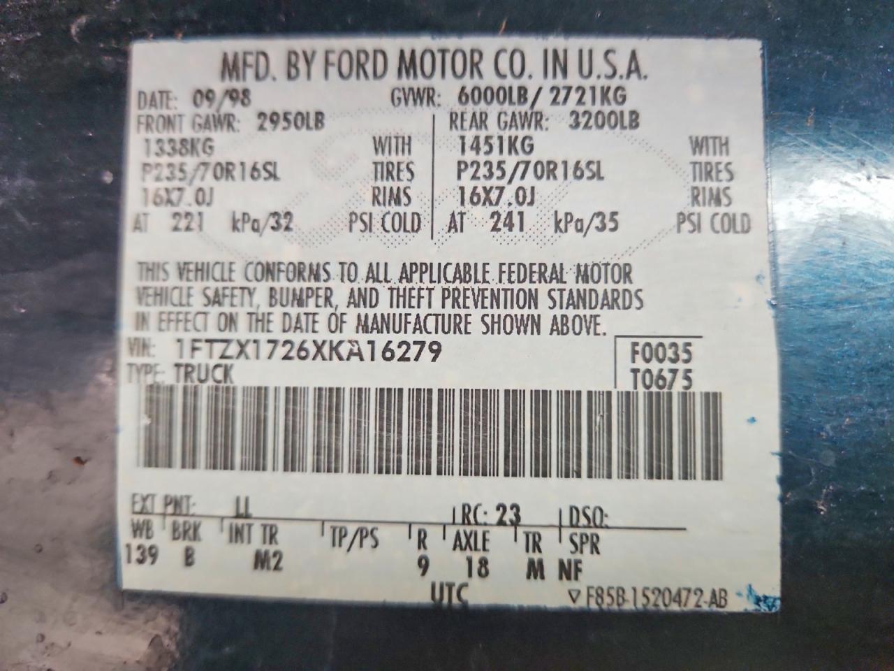 1999 FORD F150 photo 23