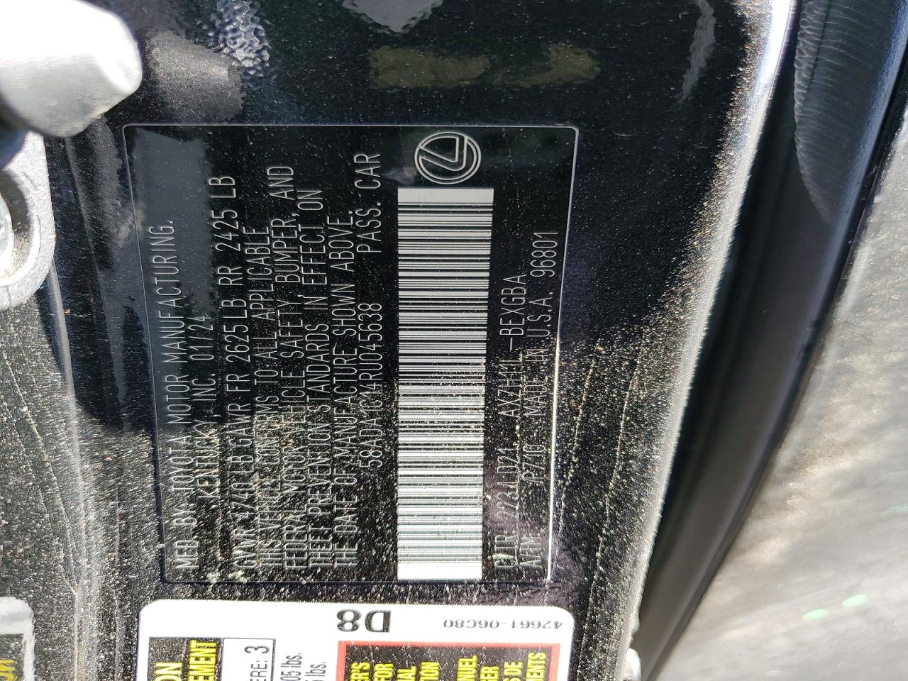 2024 LEXUS ES 300H BASE photo 13