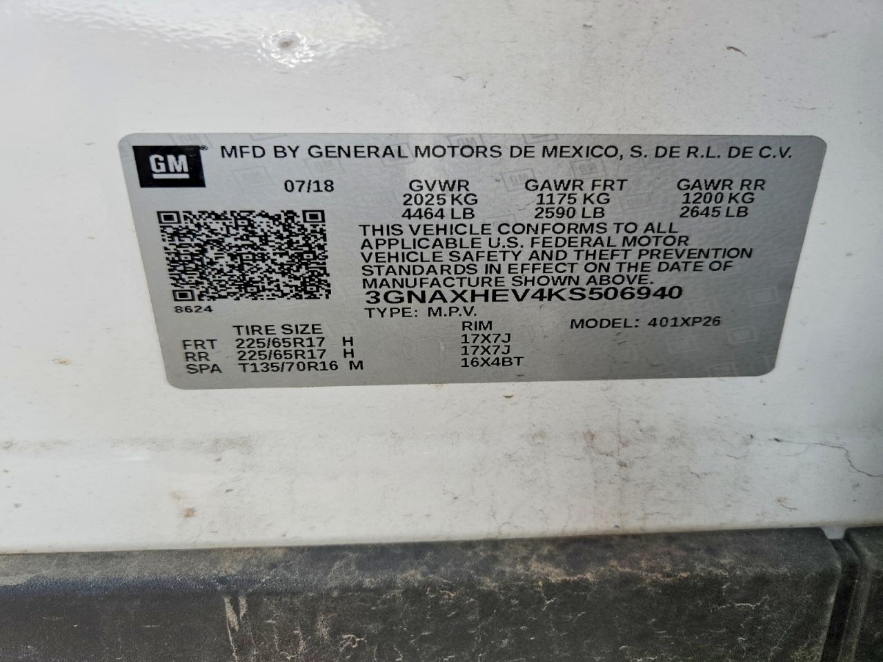 2019 CHEVROLET EQUINOX LS photo 12