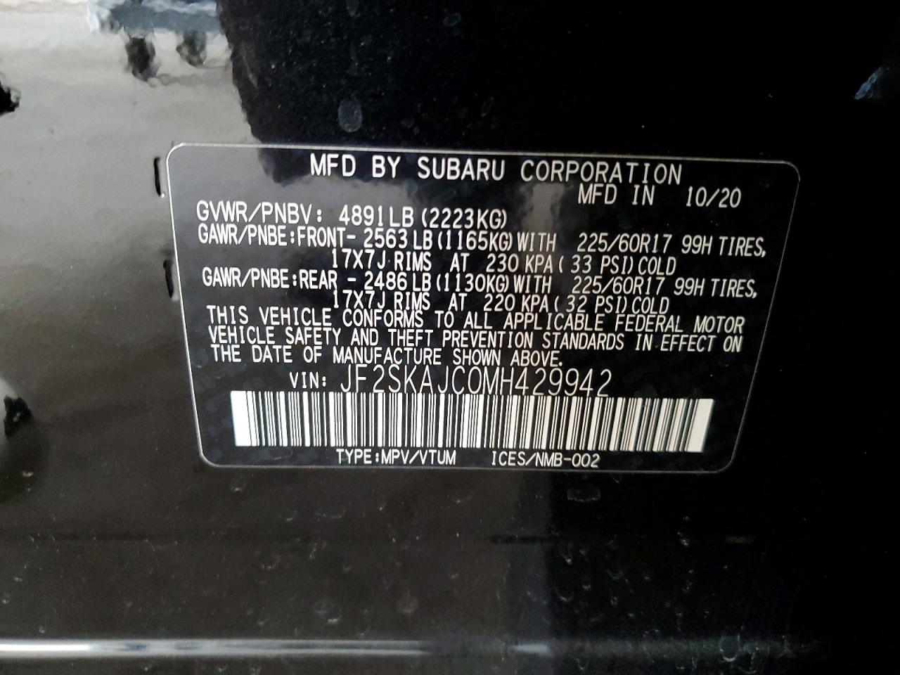 2021 SUBARU FORESTER PREMIUM photo 23
