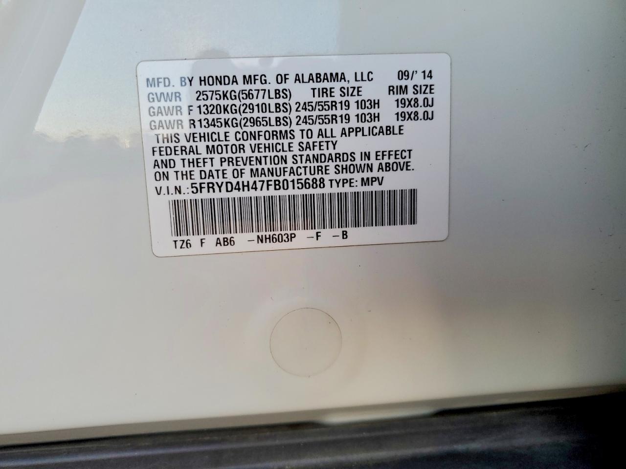 2015 ACURA MDX TECHNOLOGY photo 23