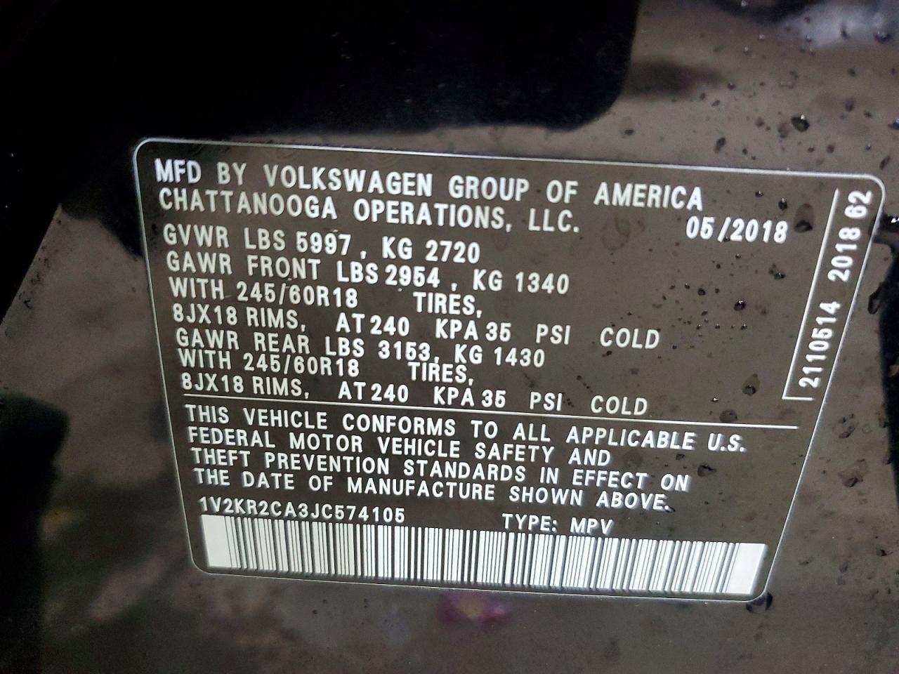 2018 VOLKSWAGEN ATLAS SE photo 25