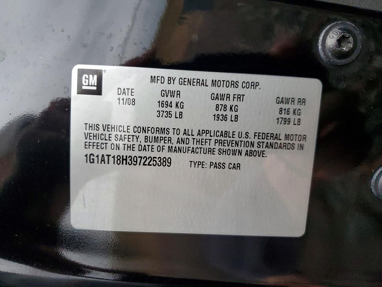2009 CHEVROLET COBALT LT photo 34