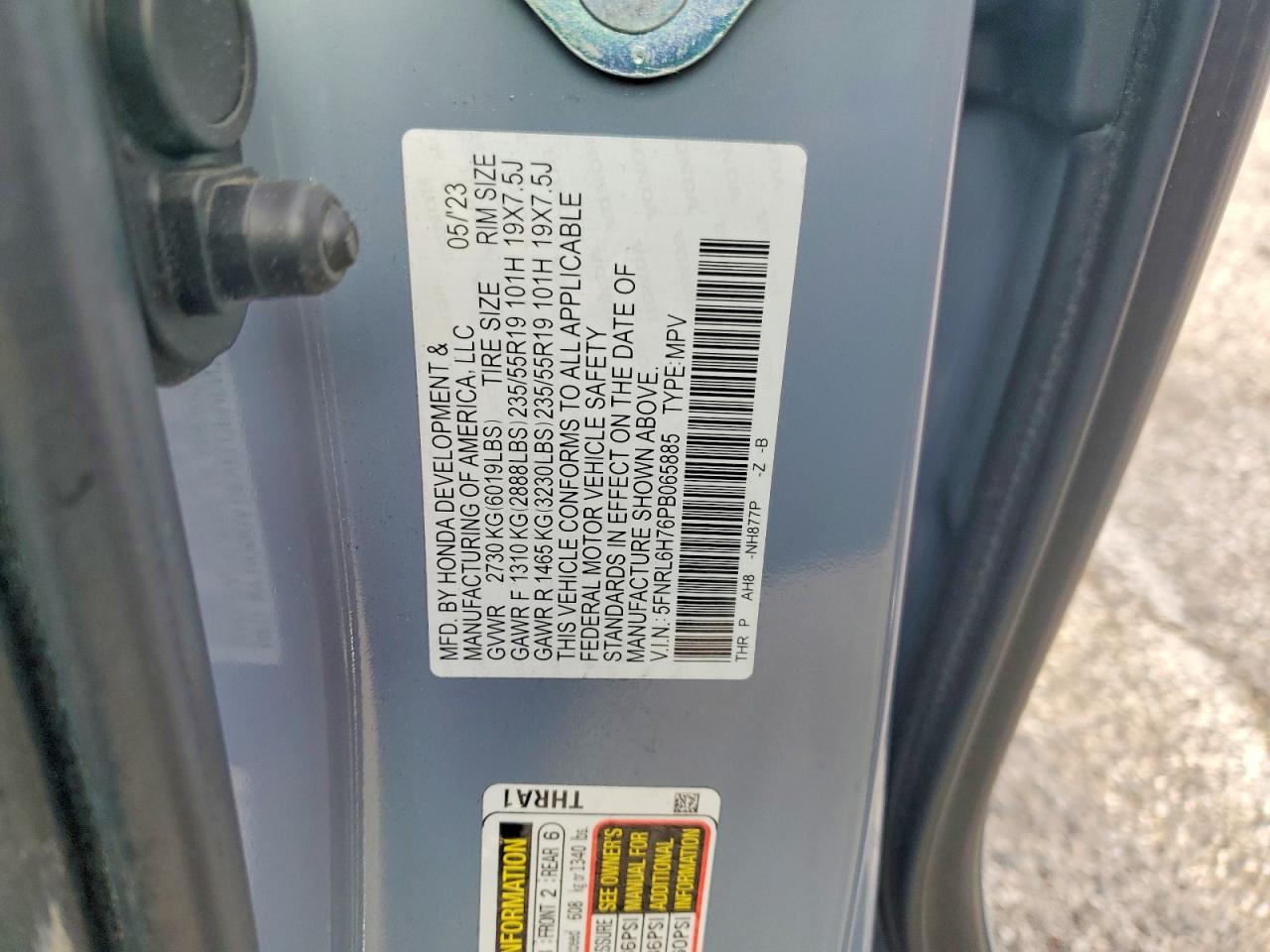 2023 HONDA ODYSSEY SPORT-L photo 14