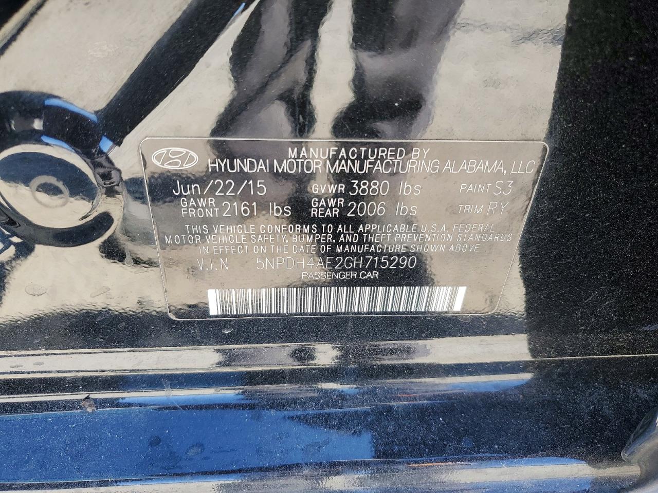 2016 HYUNDAI ELANTRA SE photo 23