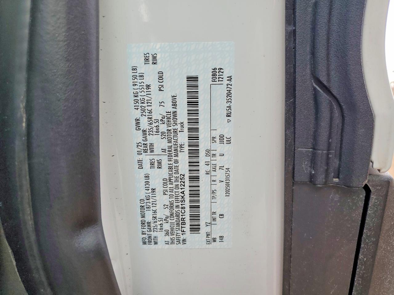 2025 FORD TRANSIT 250 UTILITY / SERVICE VAN photo 13