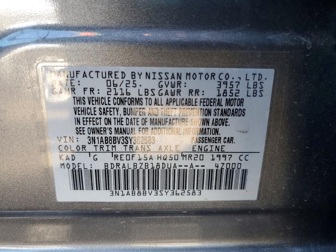 2025 NISSAN SENTRA S photo 37